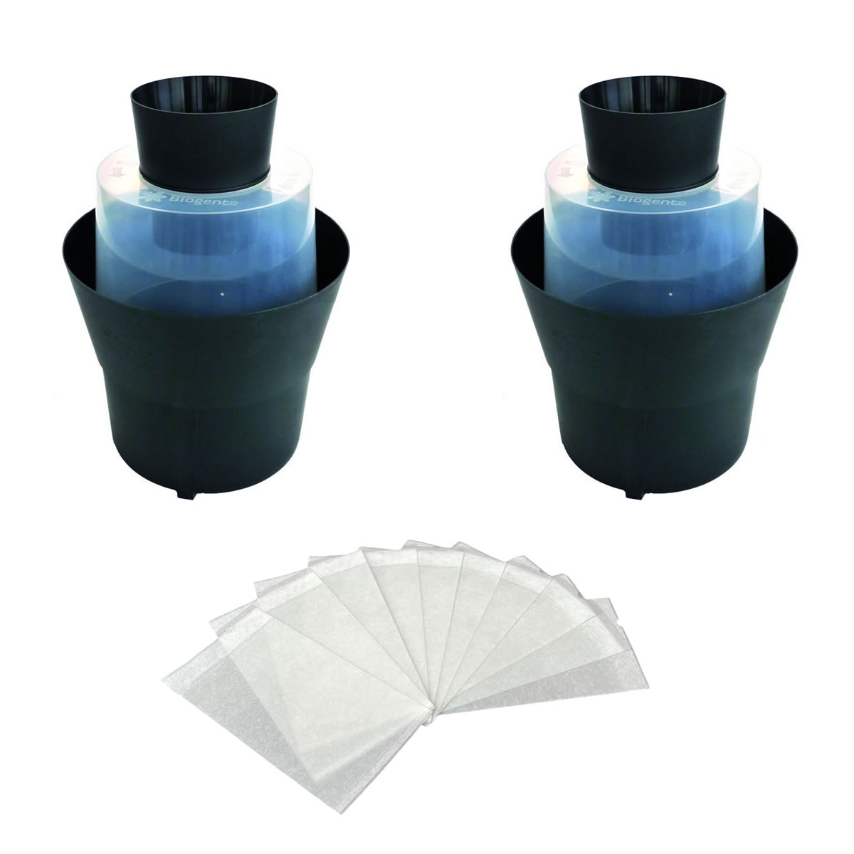 Lot de 2 Pièges pondoir et 10 plaques de glu pour la capture des moustiques tigres, Biogents BG-GAT
